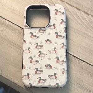 Duck Pattern Phone Case IPhone 14 Pro- Cream